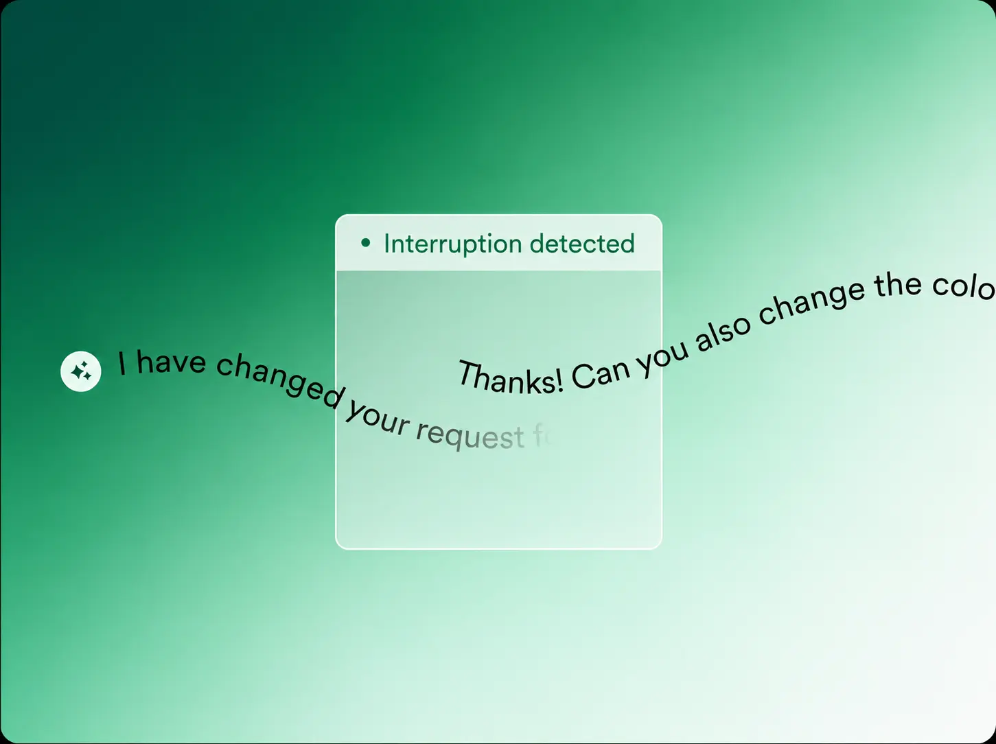 Voice assistant managing an interruption during a conversation