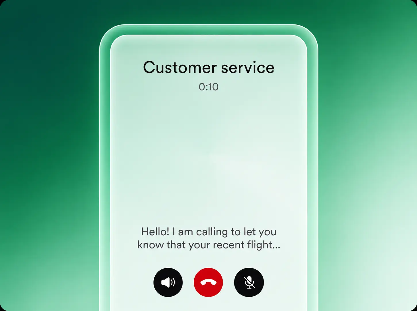 Outbound appointment confirmation call in progress